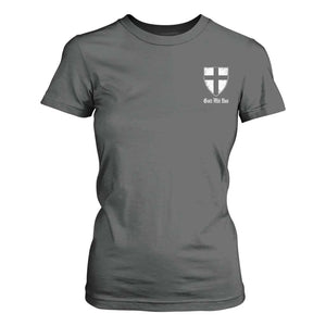 Teutonic Order Flag Cross Gott Mit Uns T Shirt For Women Knight Insignia Arms Shield TS11 Dark Heather Print Your Wear