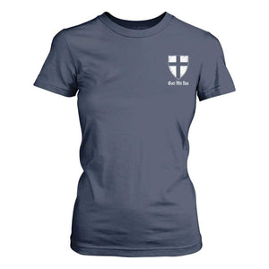 Teutonic Order Flag Cross Gott Mit Uns T Shirt For Women Knight Insignia Arms Shield TS11 Navy Print Your Wear