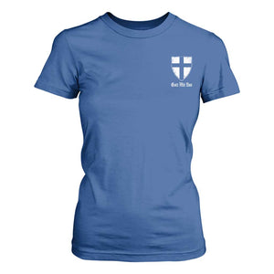 Teutonic Order Flag Cross Gott Mit Uns T Shirt For Women Knight Insignia Arms Shield TS11 Royal Blue Print Your Wear