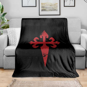 Vintage Cross of St James Order of Santiago Throw Blanket