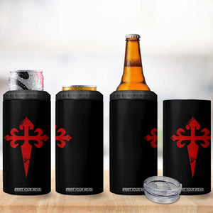 Vintage Cross of St James Order of Santiago 4 in 1 Can Cooler Tumbler