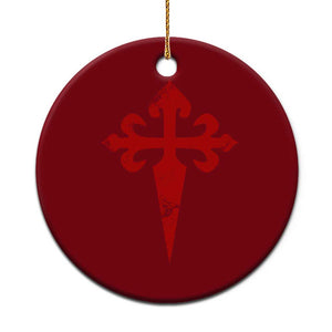 Vintage Cross of St James Order of Santiago Ceramic Ornament