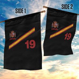 Espana Spain Football Garden Flag Spanish Flag Stripes Number 19 Athletic Soccer National Pride