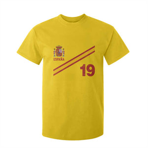 Espana Spain Football T Shirt For Kid Spanish Flag Stripes Number 19 Athletic Soccer National Pride