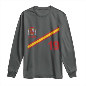 Espana Spain Football Long Sleeve Shirt Spanish Flag Stripes Number 19 Athletic Soccer National Pride