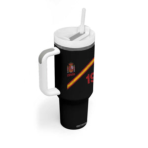Espana Spain Football Tumbler With Handle Spanish Flag Stripes Number 19 Athletic Soccer National Pride