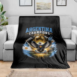 Argentina Champions 2026 Throw Blanket Proud Argentinian Football Fan