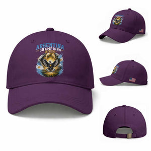 Argentina Champions 2026 Baseball Cap Proud Argentinian Football Fan TS11 Baseball Cap Universal Fit Purple Print Your Wear