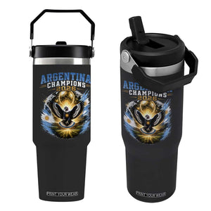 Argentina Champions 2026 Flip Straw Tumbler Proud Argentinian Football Fan