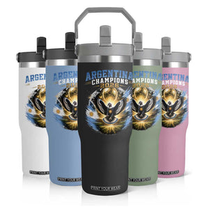 Argentina Champions 2026 Flip Straw Tumbler Proud Argentinian Football Fan