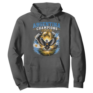 Argentina Champions 2026 Hoodie Proud Argentinian Football Fan TS11 Dark Heather Print Your Wear