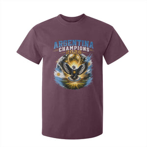 Argentina Champions 2026 T Shirt For Kid Proud Argentinian Football Fan TS11 Maroon Print Your Wear