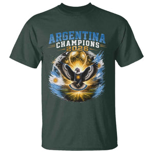 Argentina Champions 2026 T Shirt Proud Argentinian Football Fan TS11 Dark Forest Green Print Your Wear