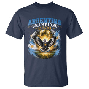Argentina Champions 2026 T Shirt Proud Argentinian Football Fan TS11 Navy Print Your Wear