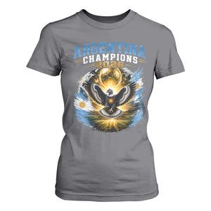 Argentina Champions 2026 T Shirt For Women Proud Argentinian Football Fan TS11 Charcoal Print Your Wear