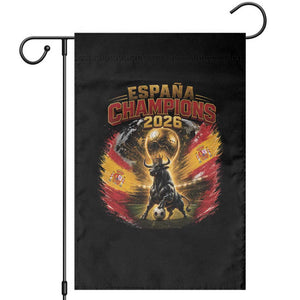 Espana Champions 2026 Garden Flag Spain Football Fan Spanish Bull Graphic TS11 Black Print Your Wear