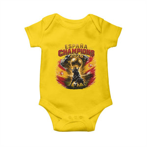 Espana Champions 2026 Baby Onesie Spain Football Fan Spanish Bull Graphic TS11 Daisy Print Your Wear