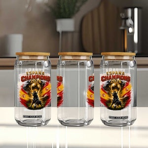 Espana Champions 2026 Glass Can Spain Football Fan Spanish Bull Graphic TS11 Print Your Wear