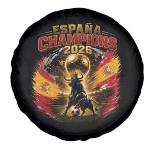 Espana Champions 2026 Spare Tire Cover Spain Football Fan Spanish Bull Graphic TS11 Print Your Wear