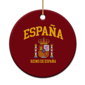Spain Reino De Espana Ceramic Ornament Vintage Spanish Flag Coat of Arms