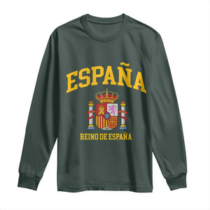 Spain Reino De Espana Long Sleeve Shirt Vintage Spanish Flag Coat of Arms