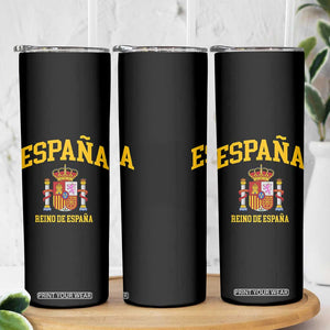 Spain Reino De Espana Skinny Tumbler Vintage Spanish Flag Coat of Arms