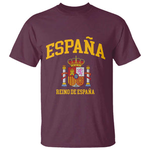 Spain Reino De Espana T Shirt Vintage Spanish Flag Coat of Arms