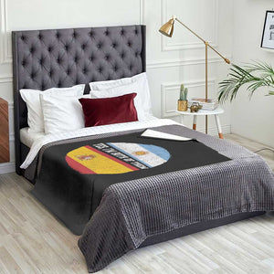 Spanish Argentinian Roots Throw Blanket Yes I'm Both Of Them Vintage Spain Argentina Half Flag