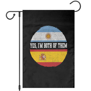 Spanish Argentinian Roots Garden Flag Yes I'm Both Of Them Vintage Spain Argentina Half Flag