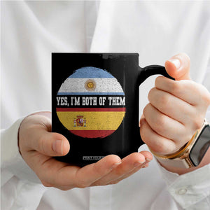Spanish Argentinian Roots Coffee Mug Yes I'm Both Of Them Vintage Spain Argentina Half Flag