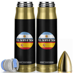 Spanish Argentinian Roots Bullet Tumbler Yes I'm Both Of Them Vintage Spain Argentina Half Flag