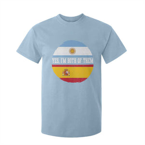 Spanish Argentinian Roots T Shirt For Kid Yes I'm Both Of Them Vintage Spain Argentina Half Flag