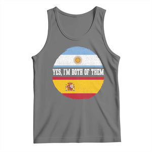 Spanish Argentinian Roots Tank Top Yes I'm Both Of Them Vintage Spain Argentina Half Flag