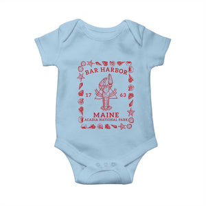Bar Harbor Maine Lobster Acadia National Park 1763 Baby Onesie