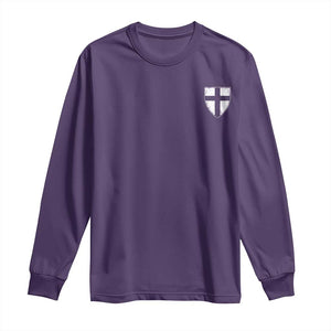 Teutonic Order Flag Cross Knight Insignia Arms Shield Long Sleeve Shirt TS11 Purple Print Your Wear