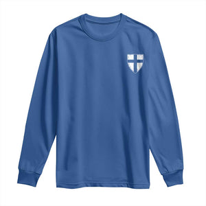 Teutonic Order Flag Cross Knight Insignia Arms Shield Long Sleeve Shirt TS11 Royal Blue Print Your Wear