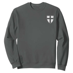 Teutonic Order Flag Cross Knight Insignia Arms Shield Sweatshirt TS11 Dark Heather Print Your Wear