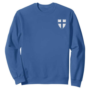 Teutonic Order Flag Cross Knight Insignia Arms Shield Sweatshirt TS11 Royal Blue Print Your Wear