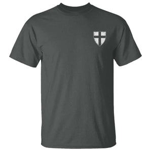 Teutonic Order Flag Cross Knight Insignia Arms Shield T Shirt TS11 Dark Heather Print Your Wear