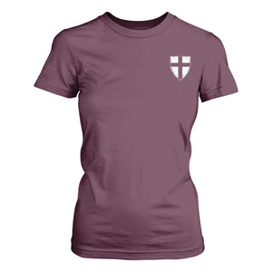 Teutonic Order Flag Cross Knight Insignia Arms Shield T Shirt For Women TS11 Maroon Print Your Wear