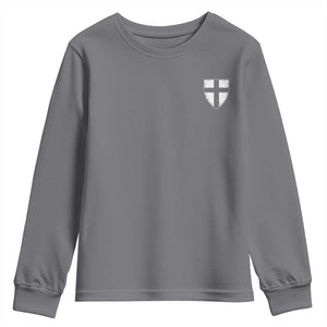 Teutonic Order Flag Cross Knight Insignia Arms Shield Youth Sweatshirt TS11 Charcoal Print Your Wear