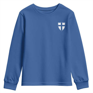 Teutonic Order Flag Cross Knight Insignia Arms Shield Youth Sweatshirt TS11 Royal Blue Print Your Wear