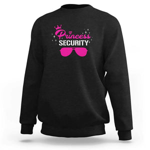 Halloween Dad Mom Sweatshirt Princess Security Pink Glasses Crown Star TS11 Black Print Your Wear