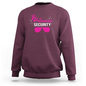 Halloween Dad Mom Sweatshirt Princess Security Pink Glasses Crown Star TS11 Maroon Print Your Wear