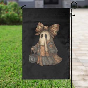 Halloween Vintage Denim Patchwork Spooky Ghost Coquette Garden Flag TS11 Print Your Wear