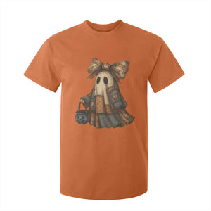 Halloween Vintage Denim Patchwork Spooky Ghost Coquette T Shirt For Kid TS11 Orange Print Your Wear