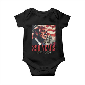 250 Years Trump Baby Onesie 250th American Anniversary Independence Statue Of Liberty TS11 Black Print Your Wear