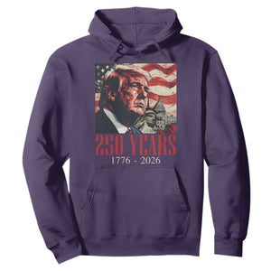 250 Years Trump Hoodie 250th American Anniversary Independence Statue Of Liberty TS11 Purple Print Your Wear