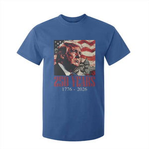 250 Years Trump T Shirt For Kid 250th American Anniversary Independence Statue Of Liberty TS11 Royal Blue Print Your Wear