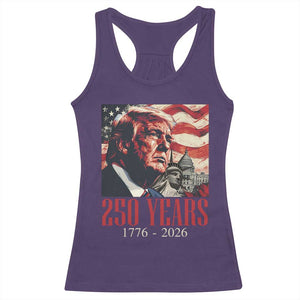 250 Years Trump Racerback Tank Top 250th American Anniversary Independence Statue Of Liberty TS11 Purple Print Your Wear